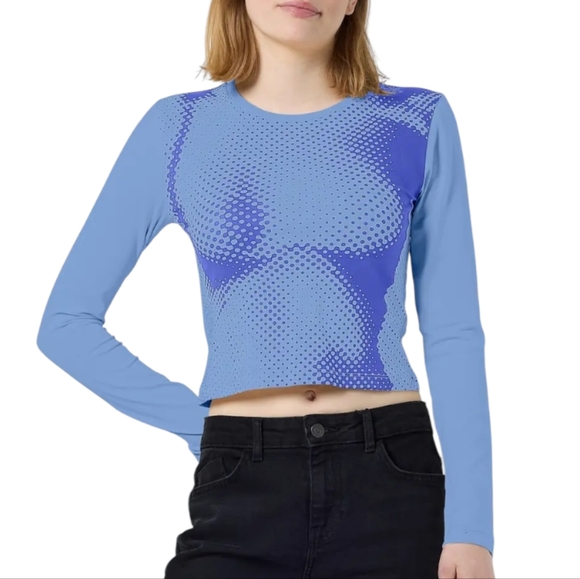 Noisy may Tops - Noisy May Katinka Illusion Print Long Sleeve  Blouse